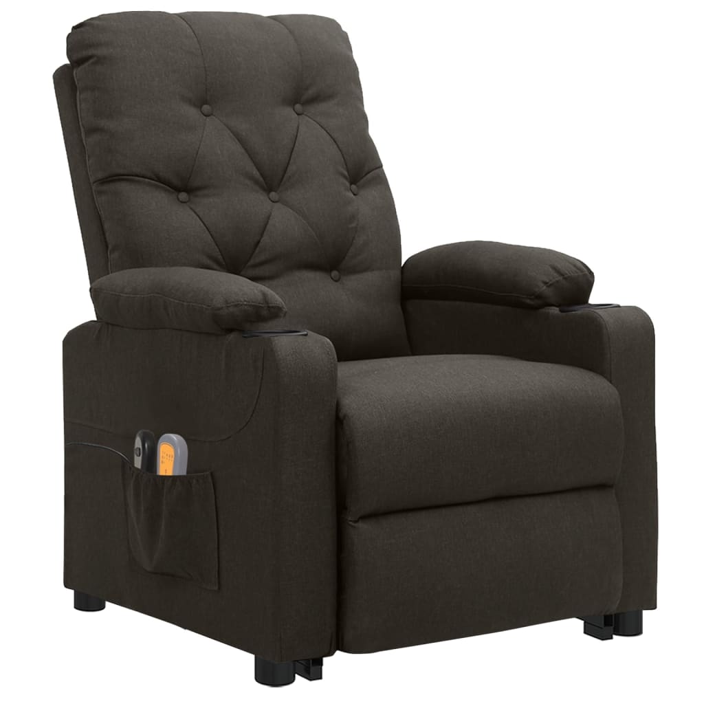 vidaXL Sta-op-massagestoel stof taupe