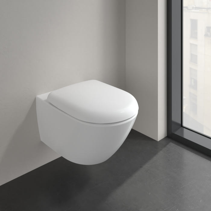 Villeroy & Boch Antao randloos toilet CeramicPlus met TwistFlush wit mat