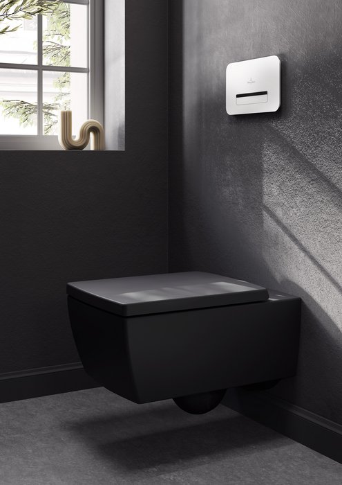 Villeroy & Boch Memento 2.0 randloos toilet CeramicPlus zwart mat