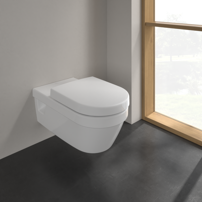 Villeroy & Boch ViCare randloos toilet extra lang met design handgrepen wit glans