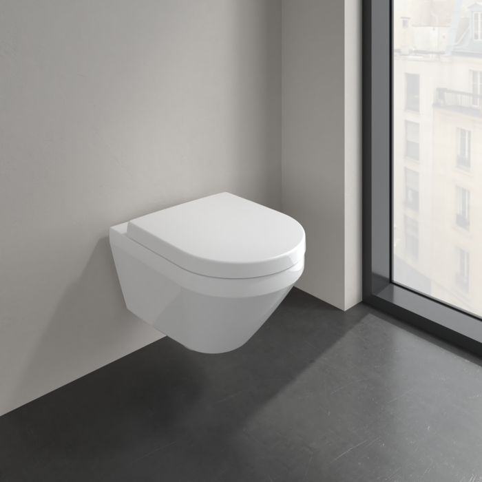 Villeroy & Boch Architectura randloos toilet CeramicPlus met AntiBac en TwistFlush rond wit glans