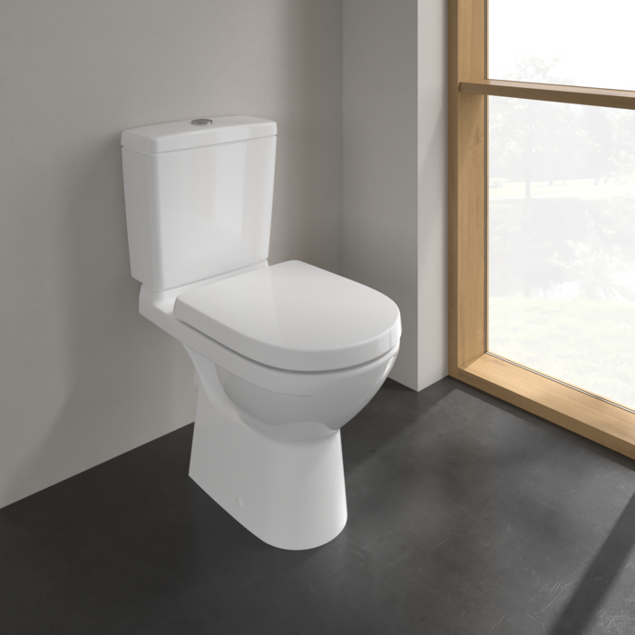 Villeroy & Boch O.novo randloos duoblok toilet CeramicPlus PK met AntiBac wit glans