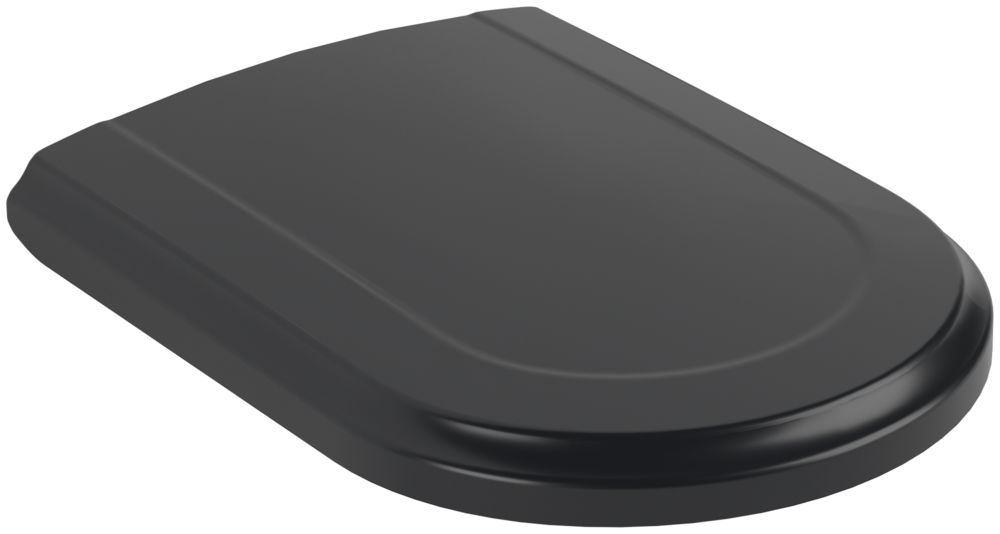 Villeroy & Boch Hommage softclose toiletzitting met RVS scharnieren zwart mat