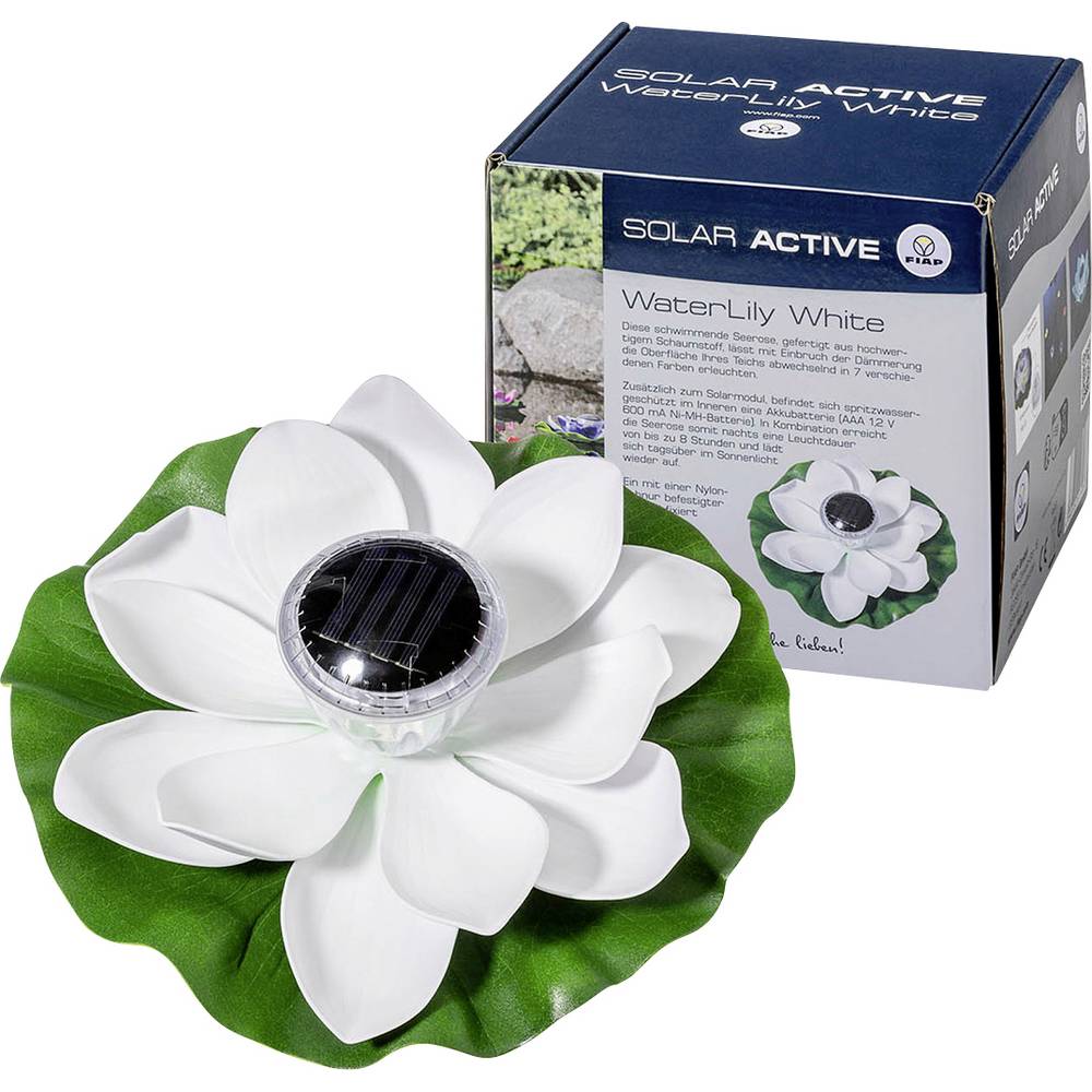 FIAP 3206 SOLAR ACTIVE WaterLily White Decoratieve lamp op zonne-energie LED LED vast ingebouwd Wit