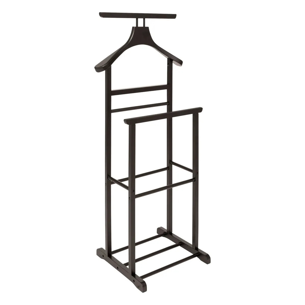 5five Kledingrek Dressboy - Colbert/kleding hanger stellage - staand - hout - zwart - 47 x 35 x 103 cm -