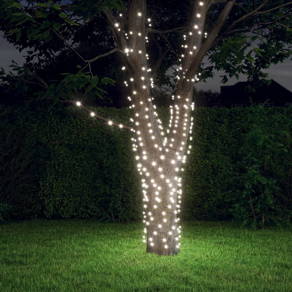 VidaXL 5 st Lichtslinger met 200 LED's solar binnen/buiten koudwit