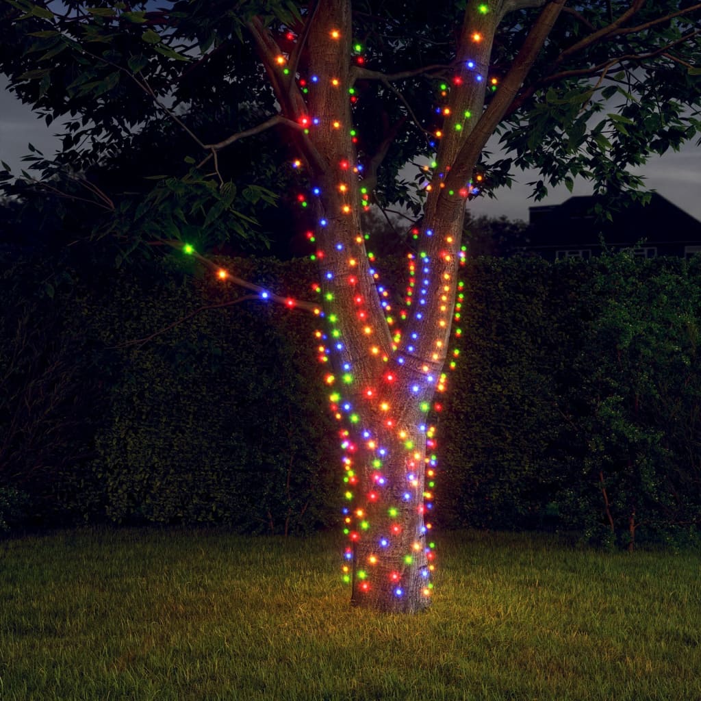 VidaXL 5 st Lichtslinger met 200 LED's solar binnen/buiten meerkleurig