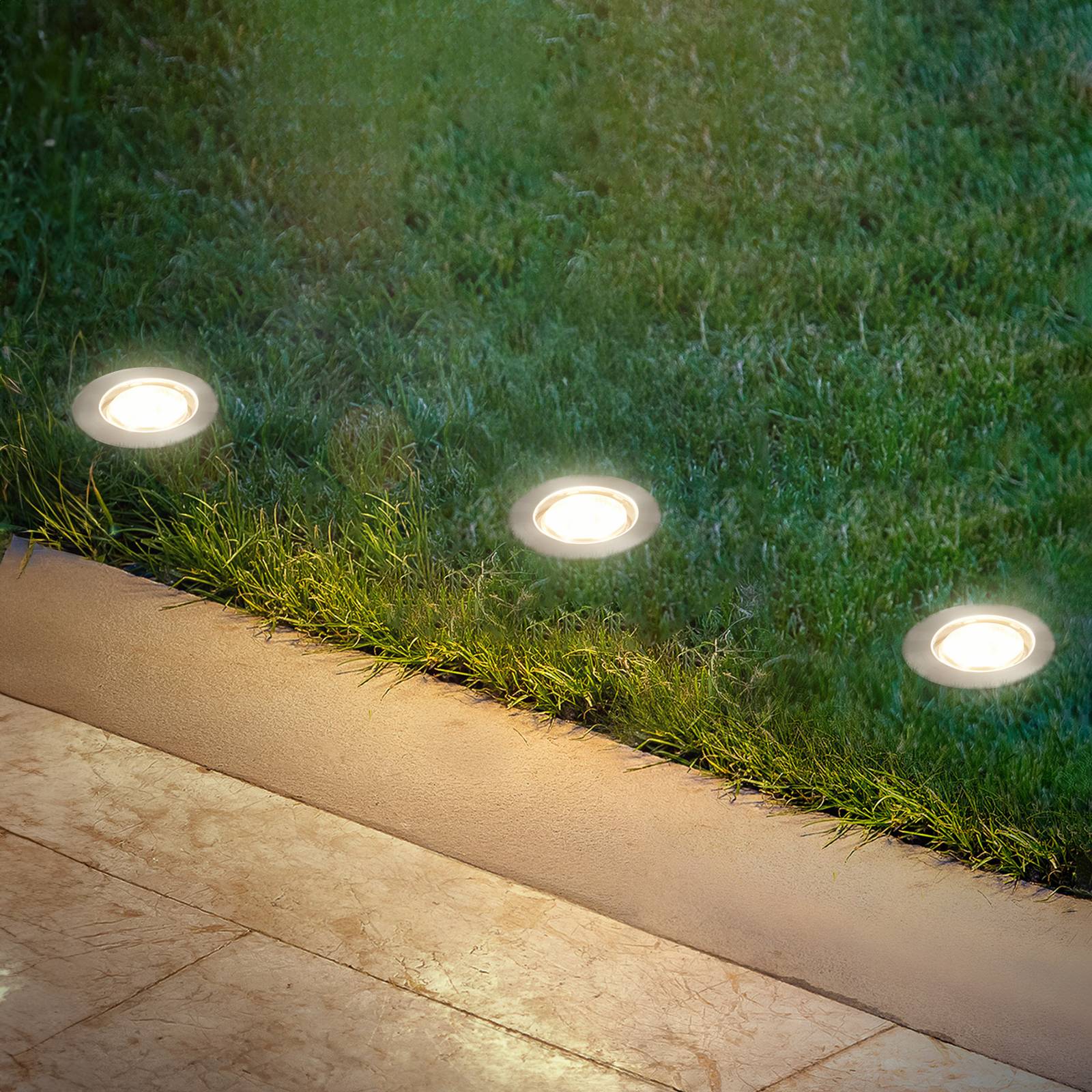 Briloner LED inbouwspot 3914032 IP67 12V 3xstarter set 4,5cm roestvrij staal