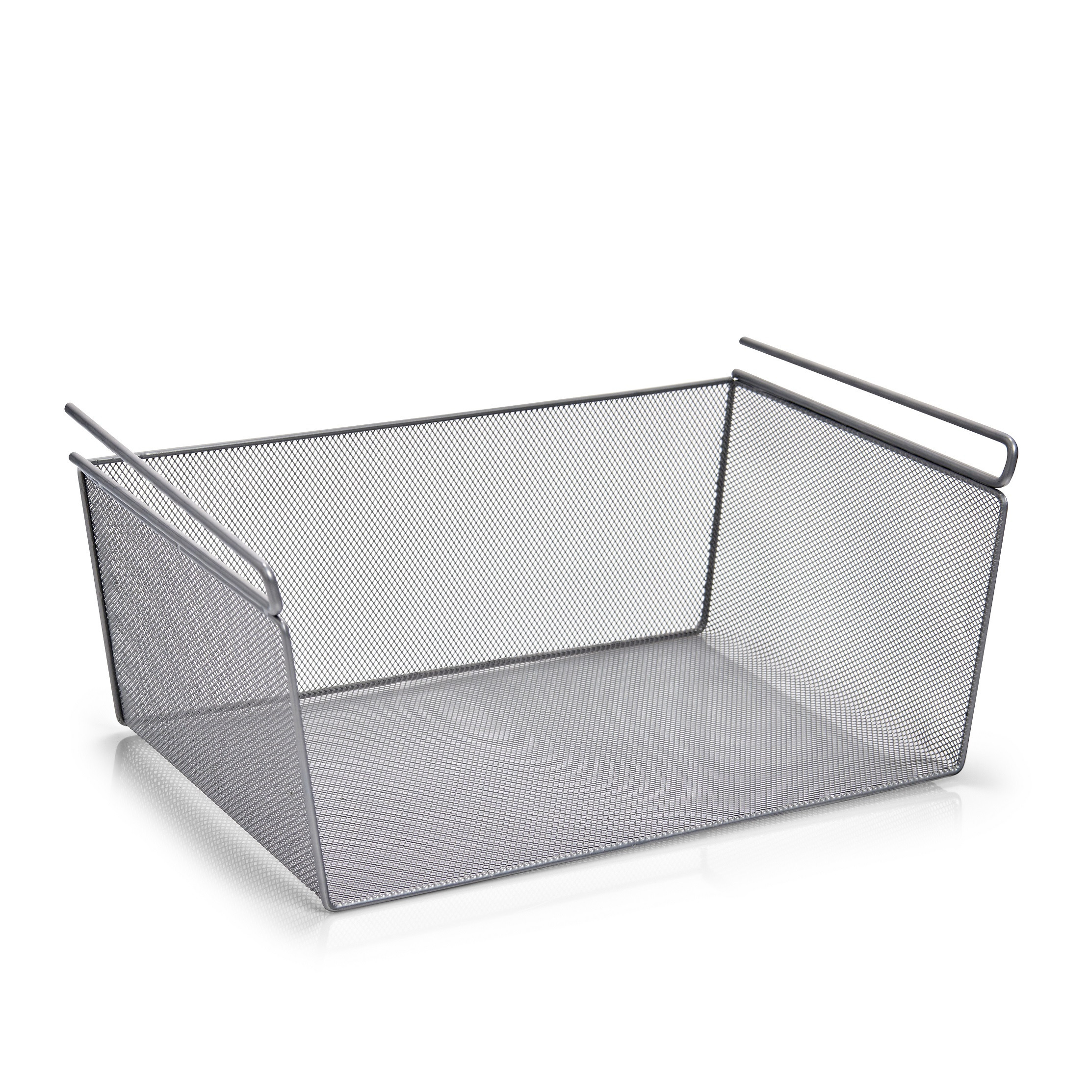 Zeller Kastmandje - opberg/hang mandjes - metaal - 43 x 26 x 19 cm -