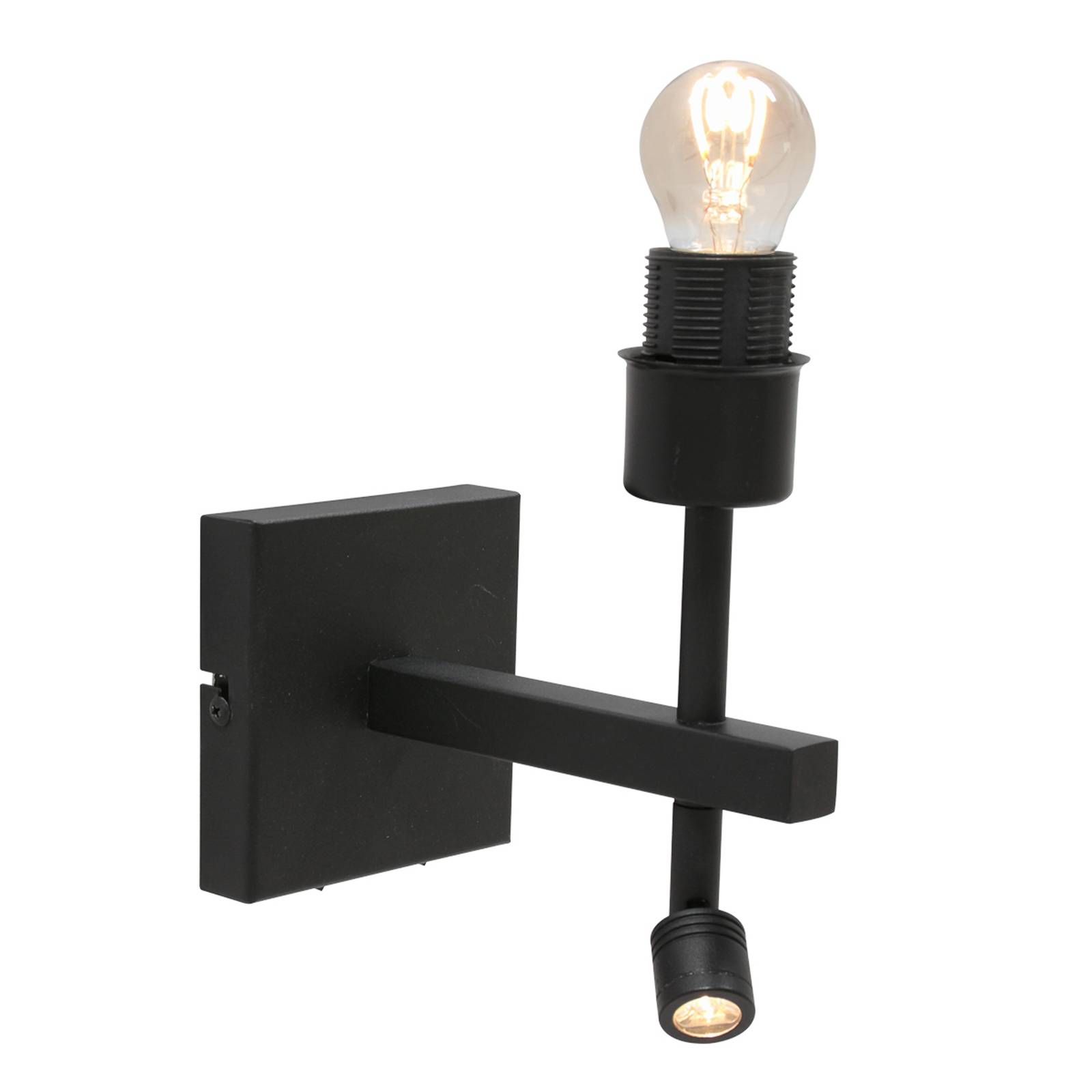 Steinhauer Wandlamp Stang zwart met bamboe 3701ZW