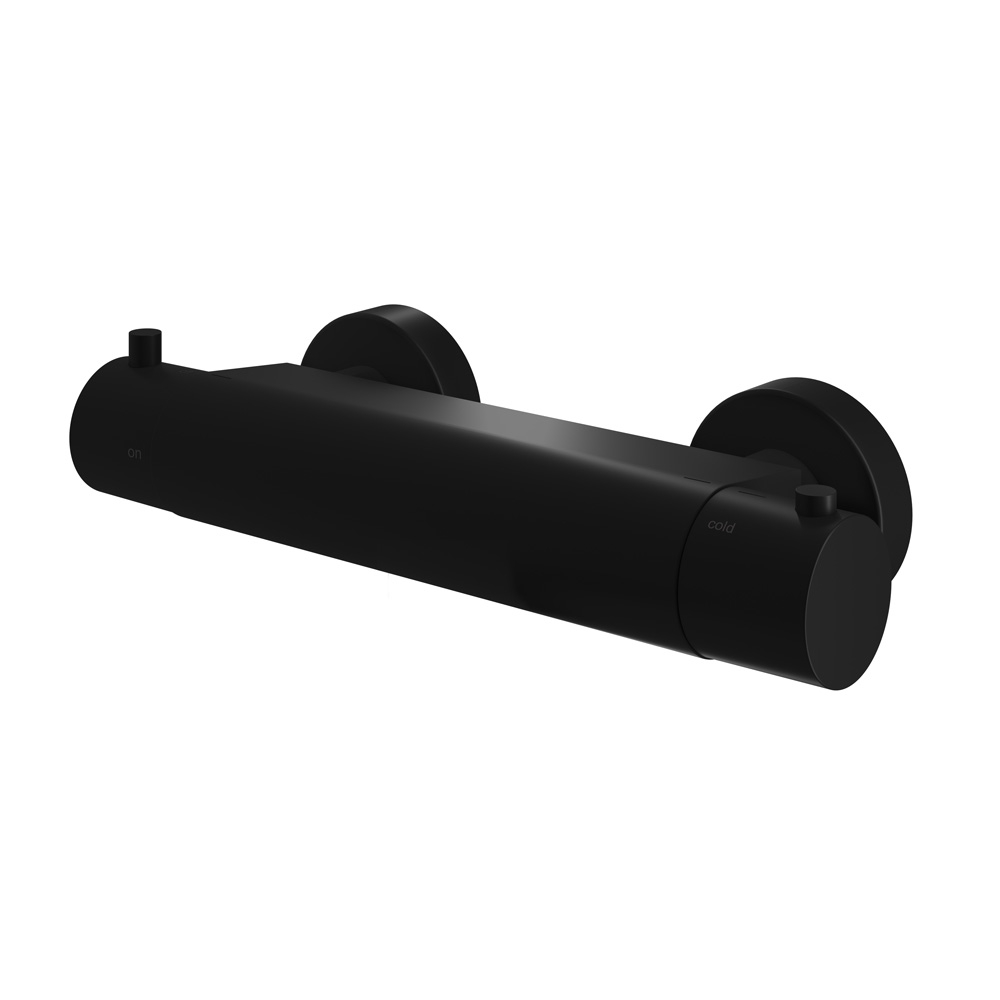 Hotbath Cobber thermostatische douchekraan gepolijst zwart PVD