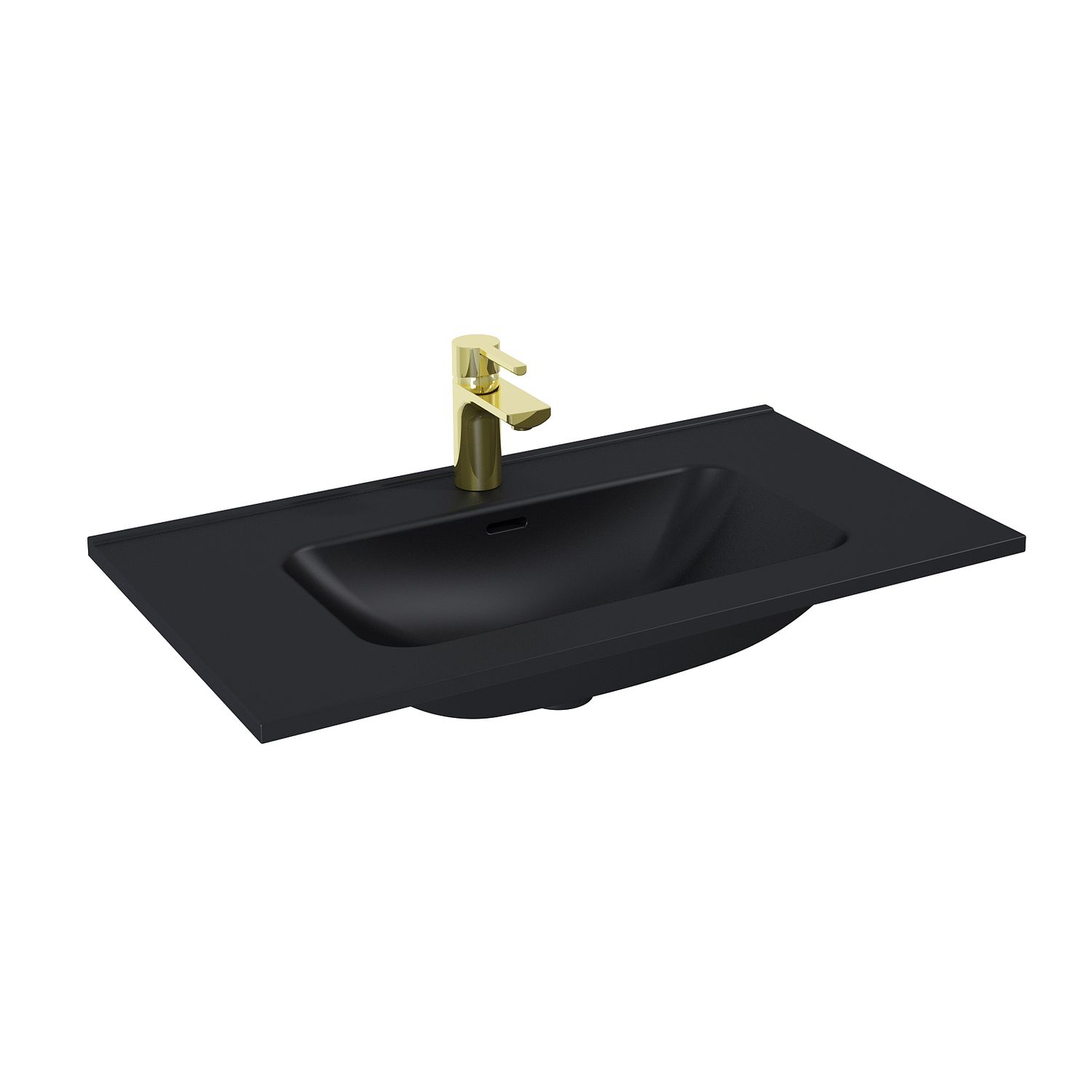 ROYO Elita Wastafel Skappa 80cm Keramiek Mat Zwart
