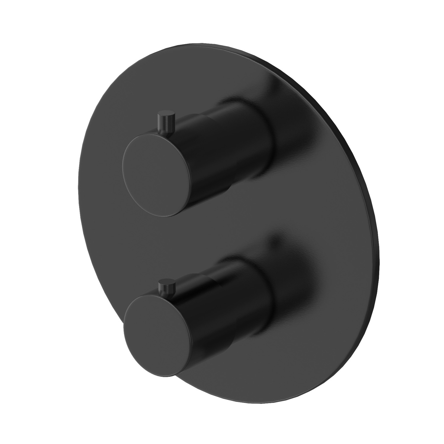 Hotbath Cobber inbouw thermostaat afbouwdeel geborsteld zwart PVD