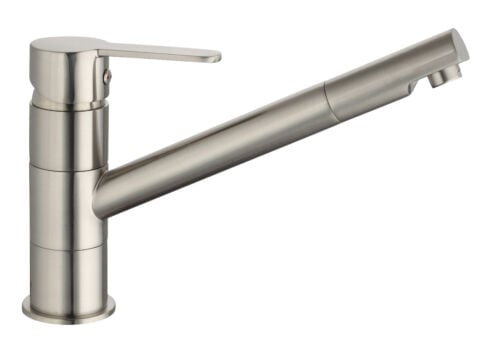 Eyckhaus kitchen & cooking Gootsteen kraan Riva 150° uitzwaaihoek, edelstaal-look, hoge druk