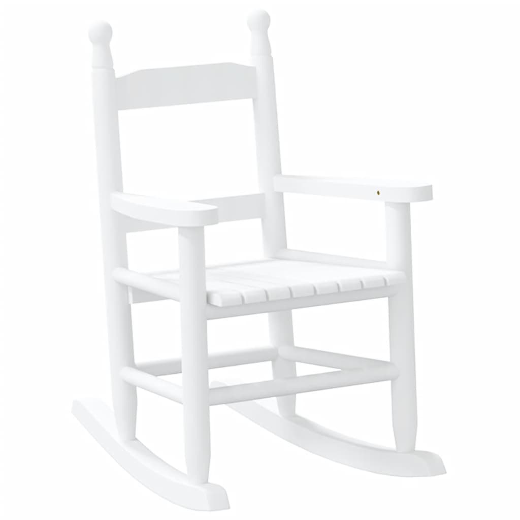 vidaXL Schommelstoelen 2 st voor kinderen massief populierenhout wit