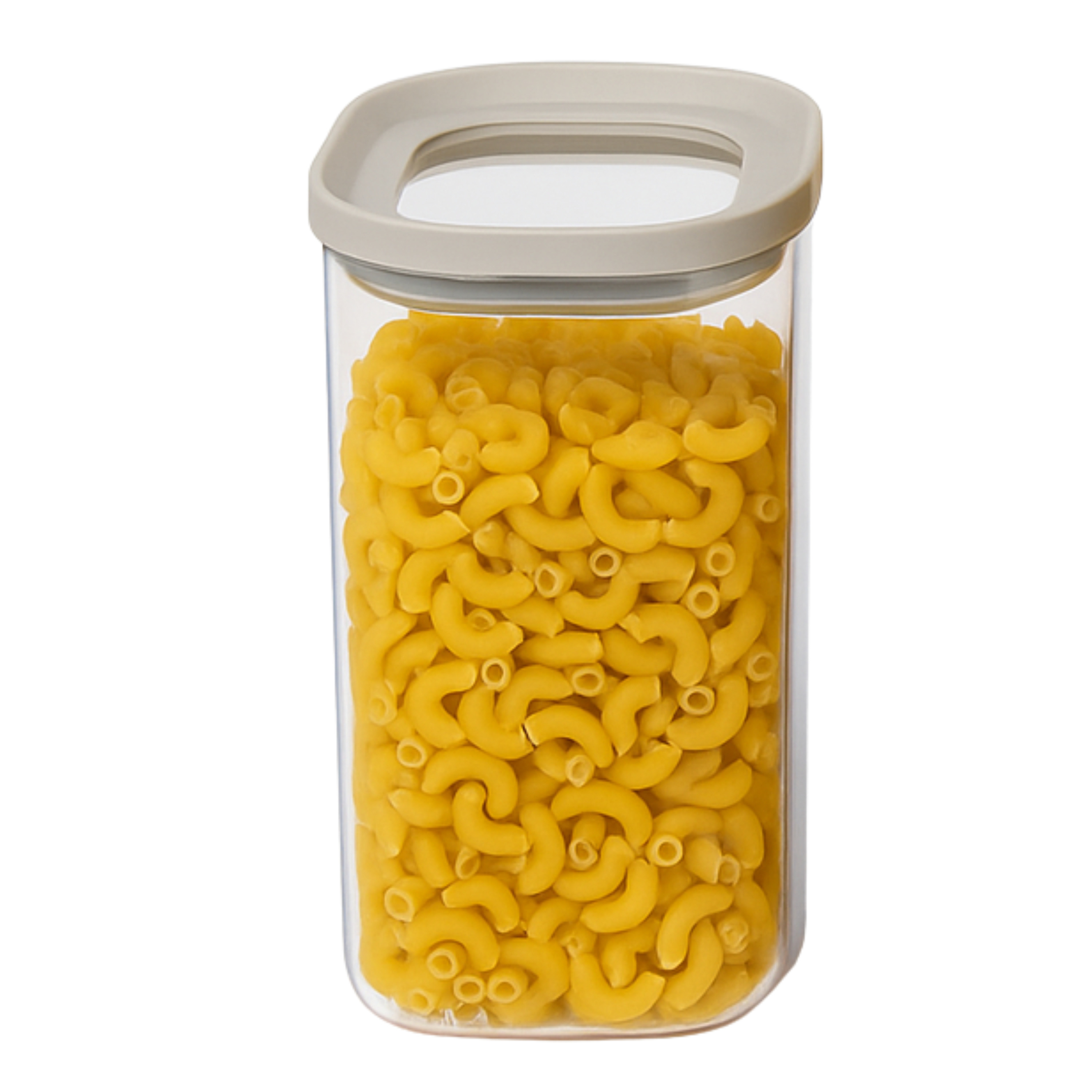 5five Voorraadpot - keuken/voedsel - glas - 1000 ml - luchtdichte deksel - transparant/beige -