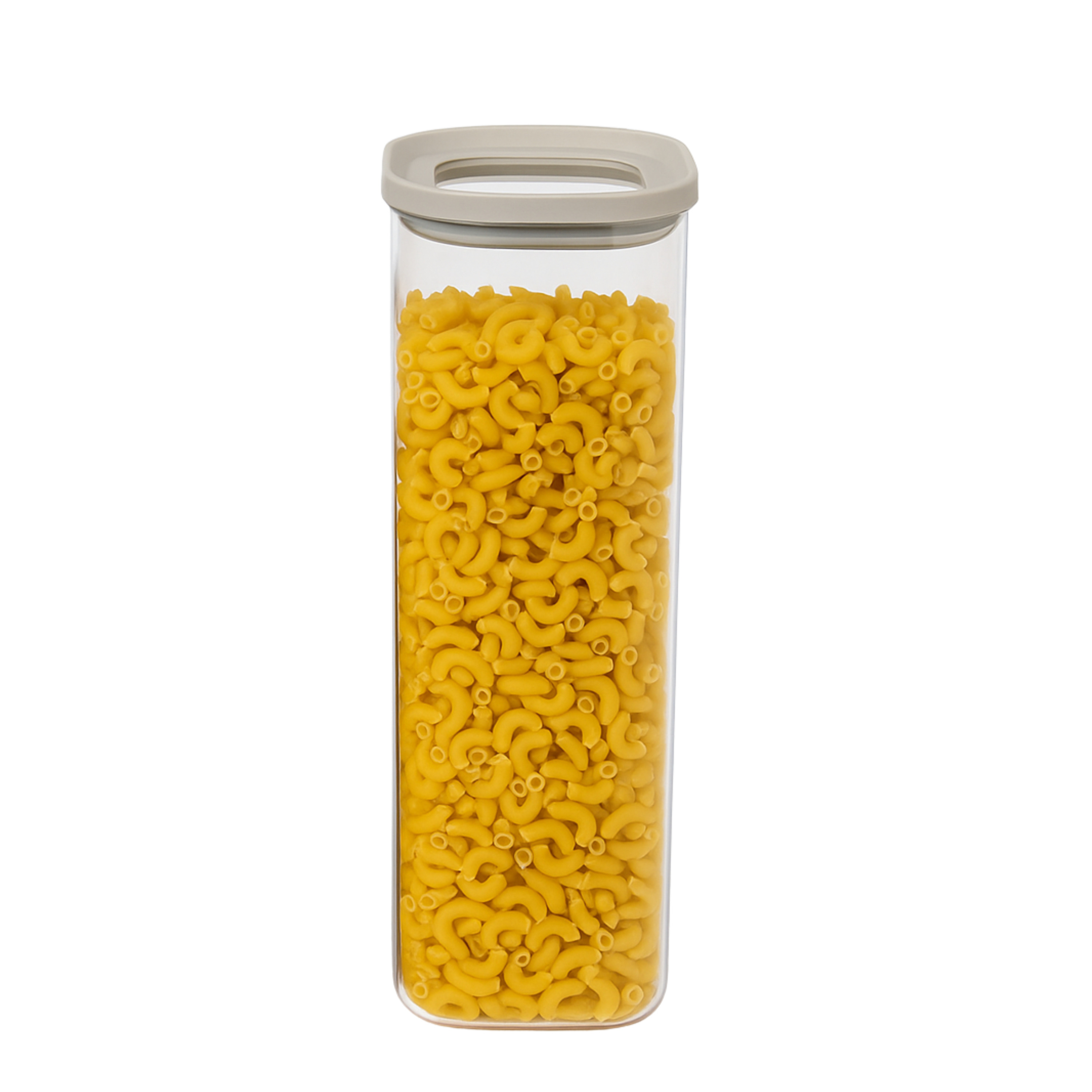 5five Voorraadpot - keuken/voedsel - glas - 2000 ml - luchtdichte deksel - transparant/beige -