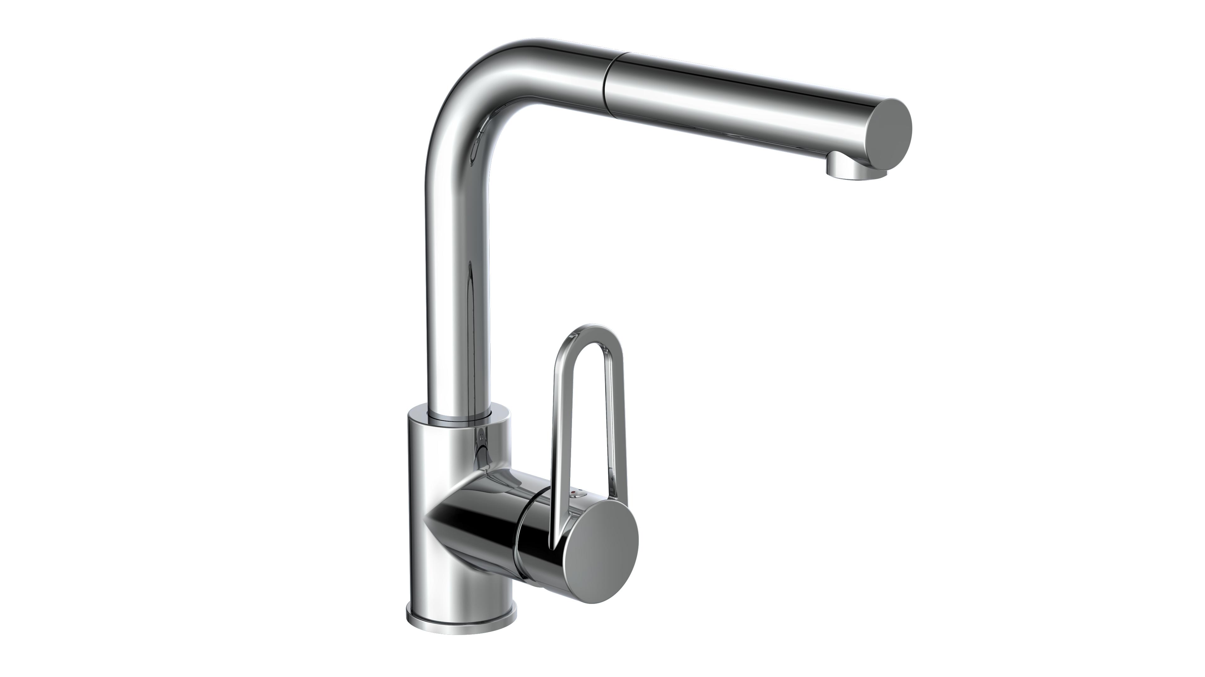Schütte Gootsteen kraan Design met sproeikop, uittrekbaar, draaibaar, hoge druk