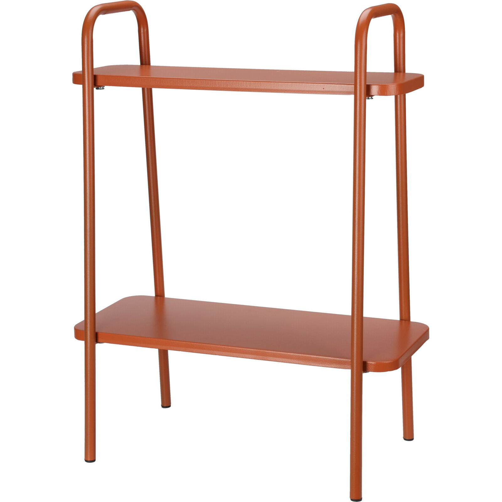 Pro Garden Plantenrek/plantentafel - terracotta - metaal - 50 x 26 x 66 cm - binnen en buiten -