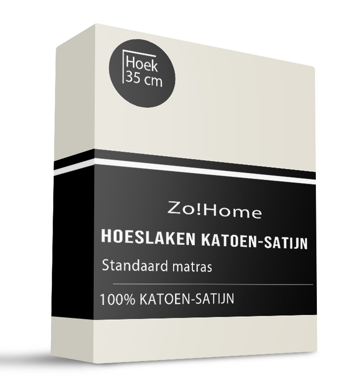 Zo!Home Hoeslaken Satinado - Katoen-Satijn - 90x210 cm - -  - 