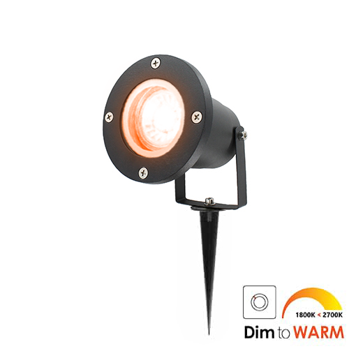 Letsleds LED tuinspot prikspot 1x7Watt ZWART 220/230Volt IP65 dimbaar