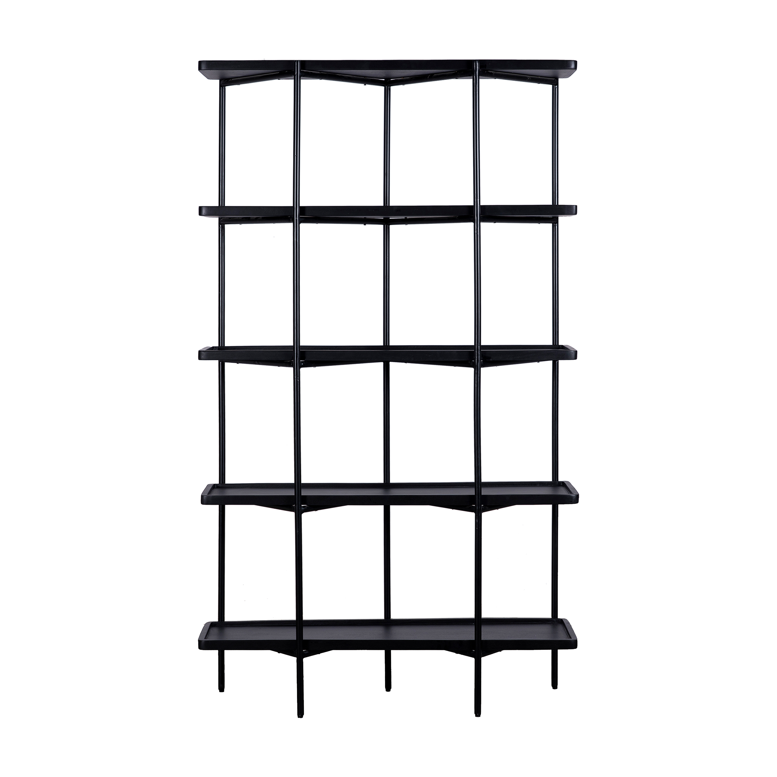 QUVIO Wandkast Luce - FSC mangohout - 180 cm - Zwart