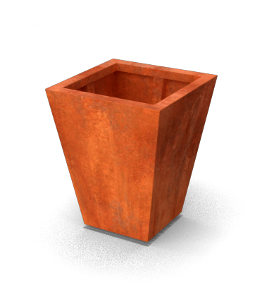 Geroba vaasvormige plantenbak Vaso B4 500x500x600mm - Cortenstaal