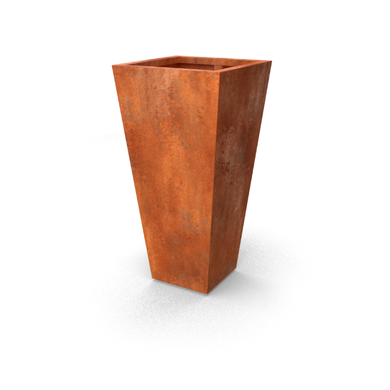 Geroba vaasvormige plantenbak Vaso B1 600x600x1200mm - Cortenstaal