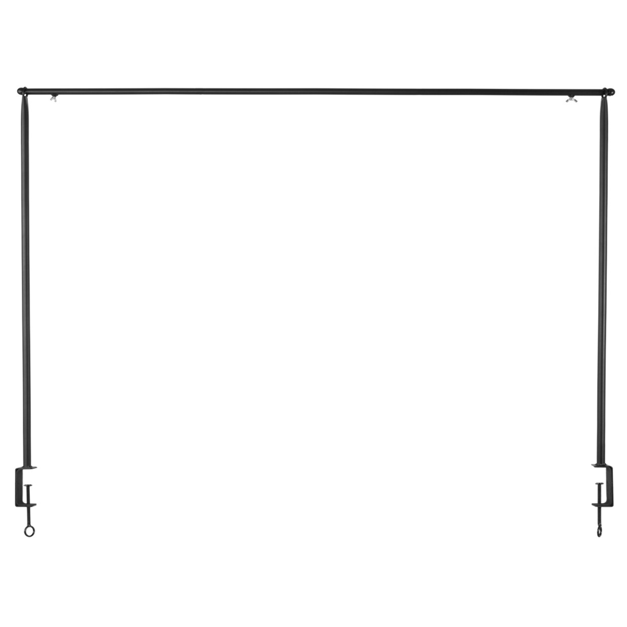 Esschert Design Tafelklem - zwart - staal - 117-212 x 4 - 110 cm -