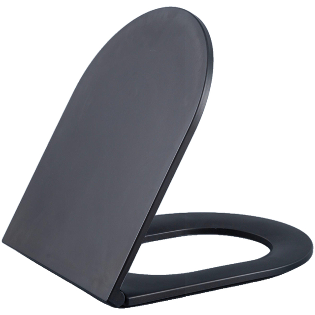QeramiQ Dely Zitting - softclose - quickrelease - slim - mat zwart E13/A15 thin matt black