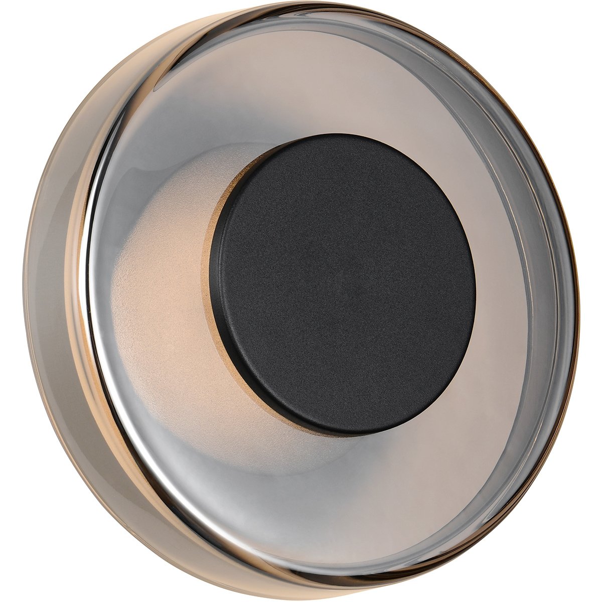 BES LED LED Wandlamp - Wandverlichting - Trion Ronde - 10W - Warm Wit - 3000K - Dimbaar - Mat Zwart - Metaal