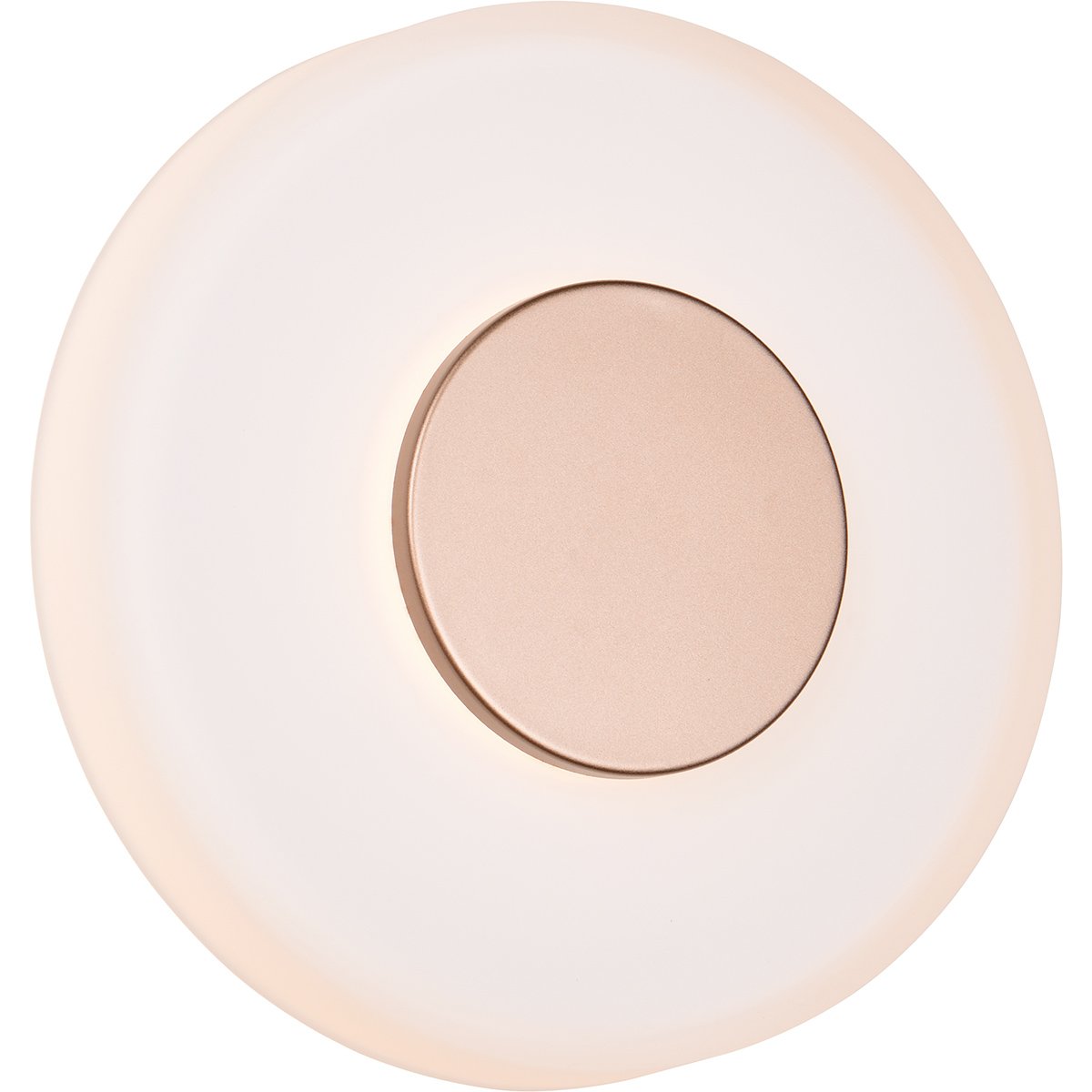 BES LED LED Wandlamp - Wandverlichting - Trion Ronde - 10W - Warm Wit - 3000K - Dimbaar - Koffie - Metaal