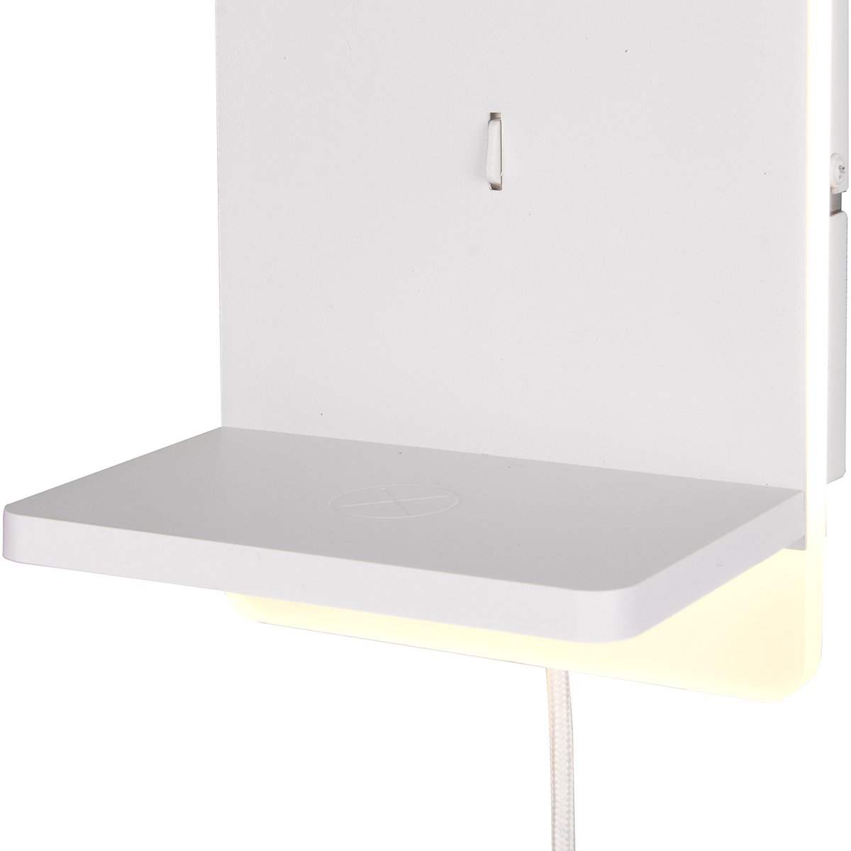 BES LED LED Wandlamp - Wandverlichting - Trion Load - Warm Wit - 3000K - Laadstation - Dimbaar - Mat Wit - Metaal