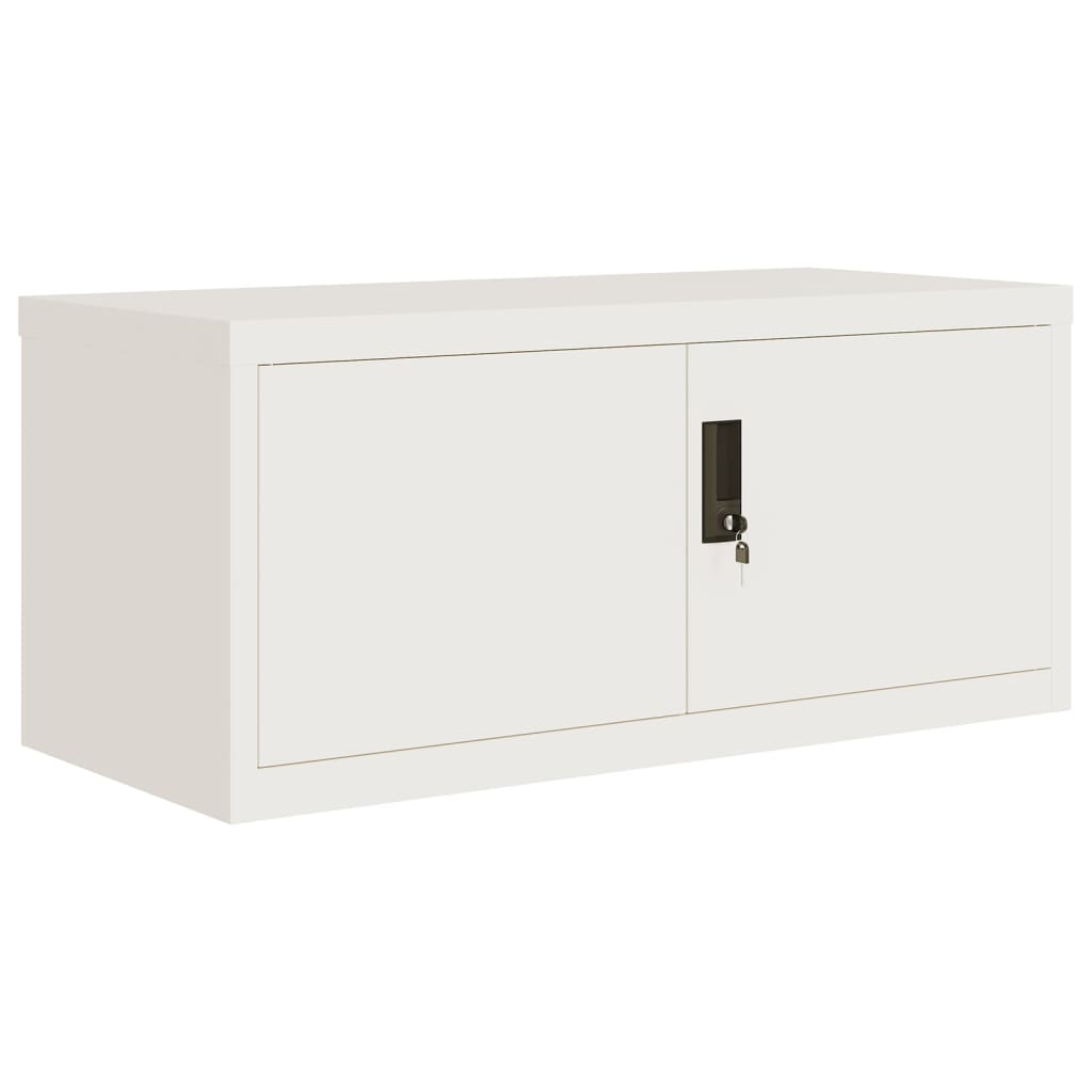 vidaXL Archiefkast 90x40x110 cm staal wit