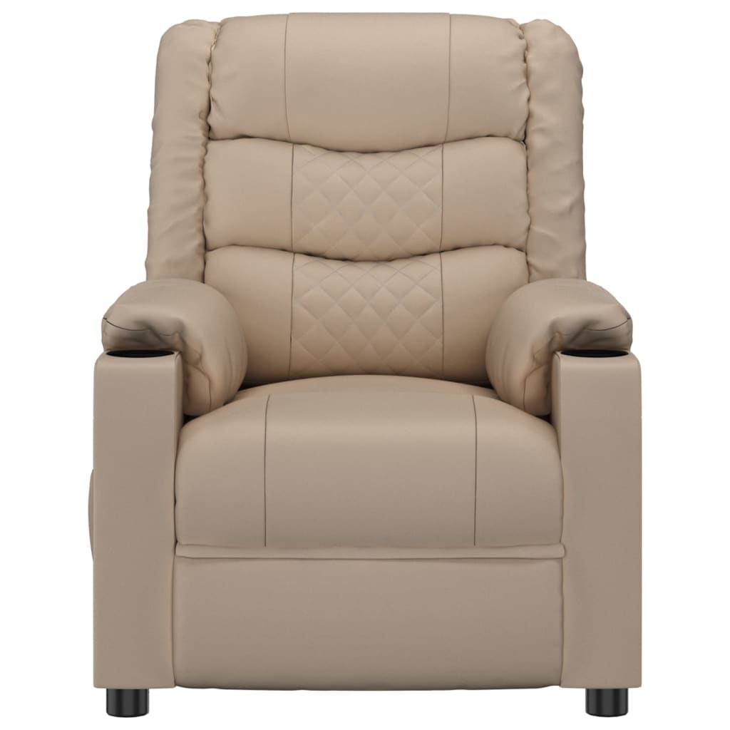 vidaXL Massagestoel kunstleer cappuccinokleurig