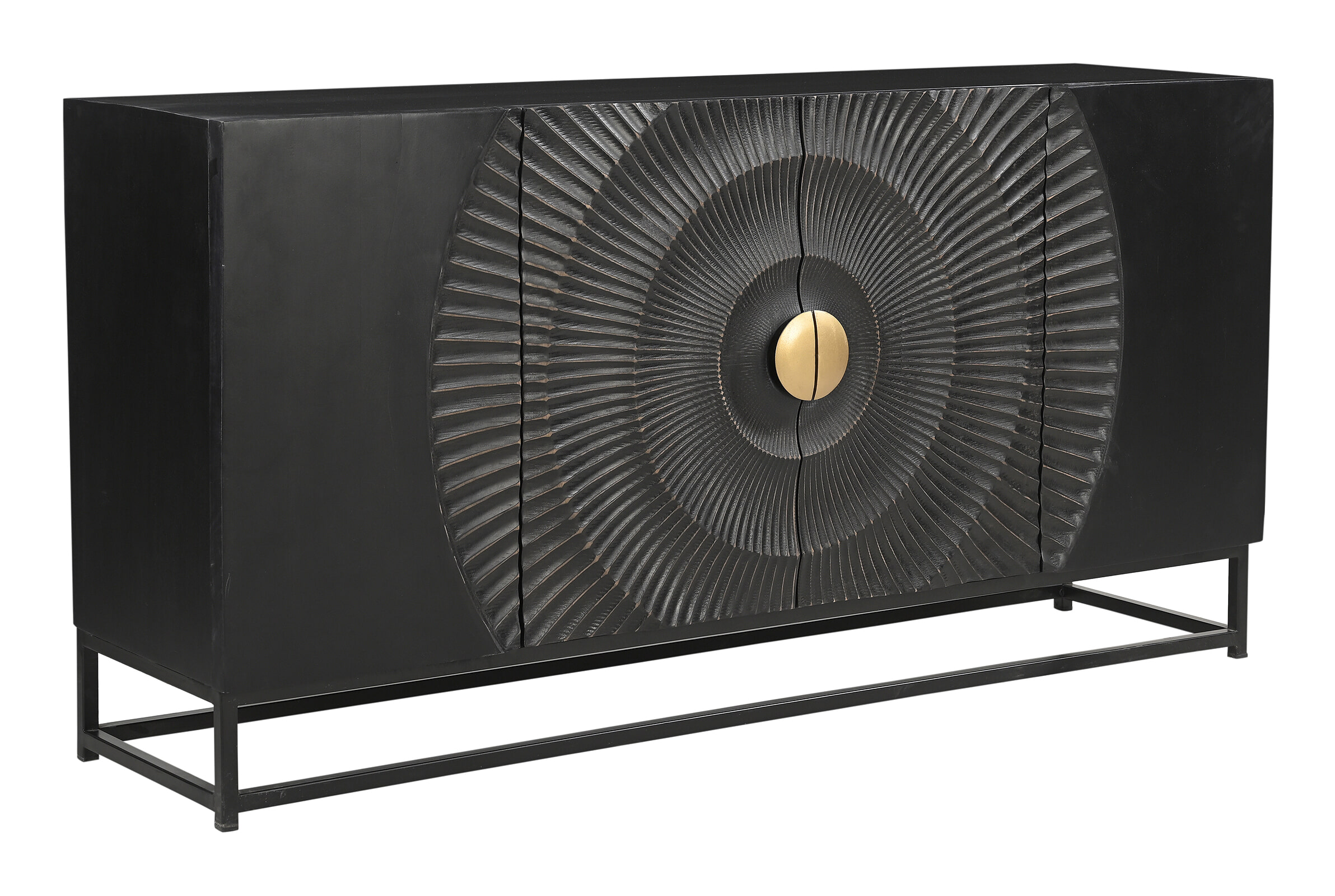 Artistiq Living Artistiq Dressoir Shantae Mangohout, 150cm - Zwart