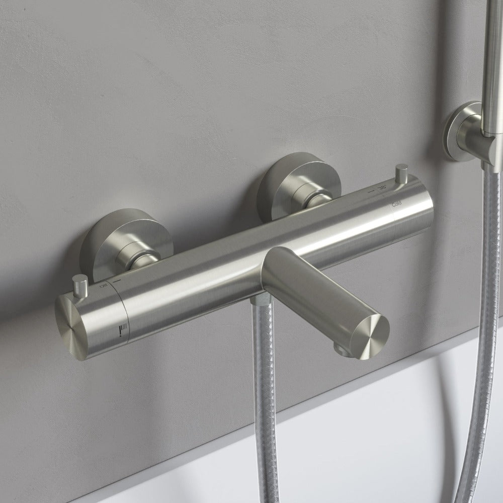 Hotbath Archie opbouw thermostatische badmengkraan RVS