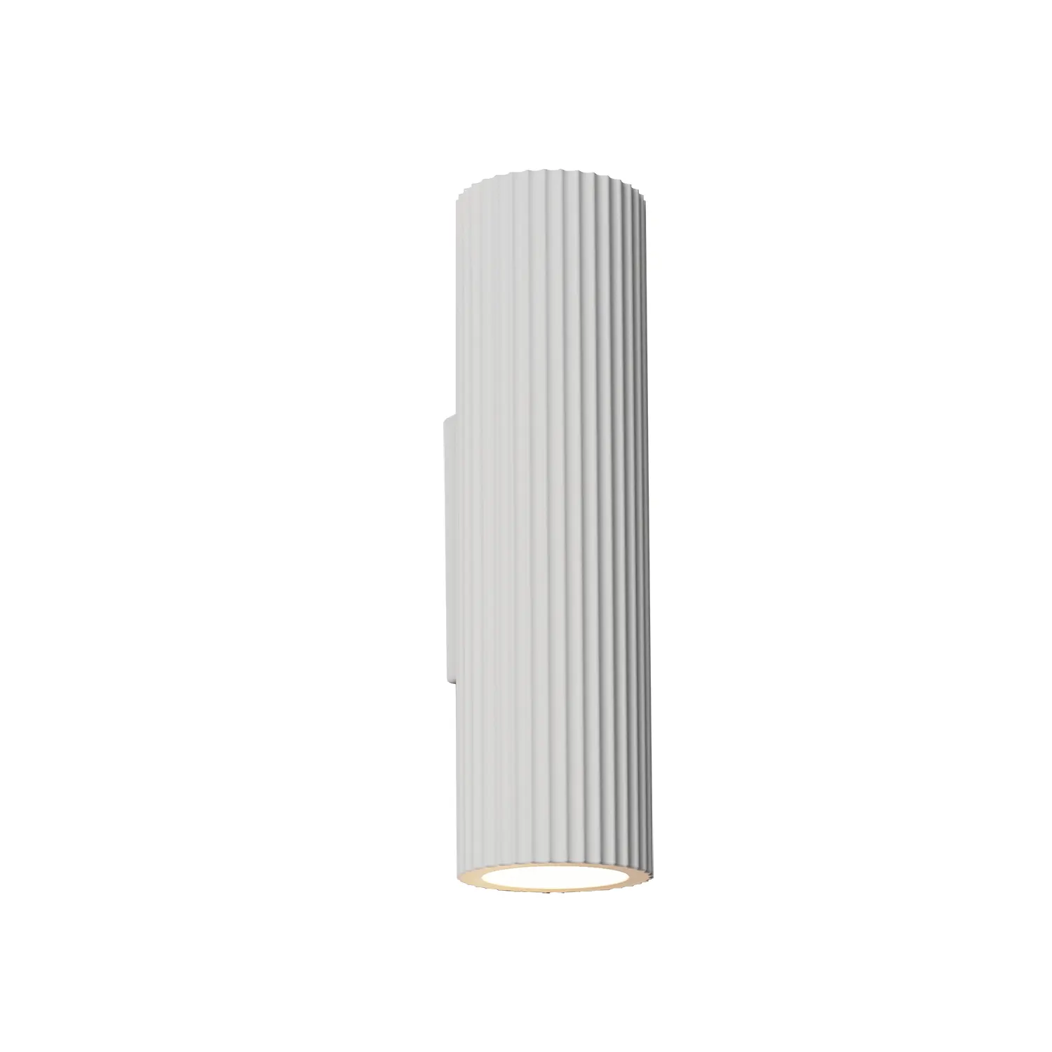 Artdelight Unieke wandlamp Brest wit met ribbels WL 8256R WI