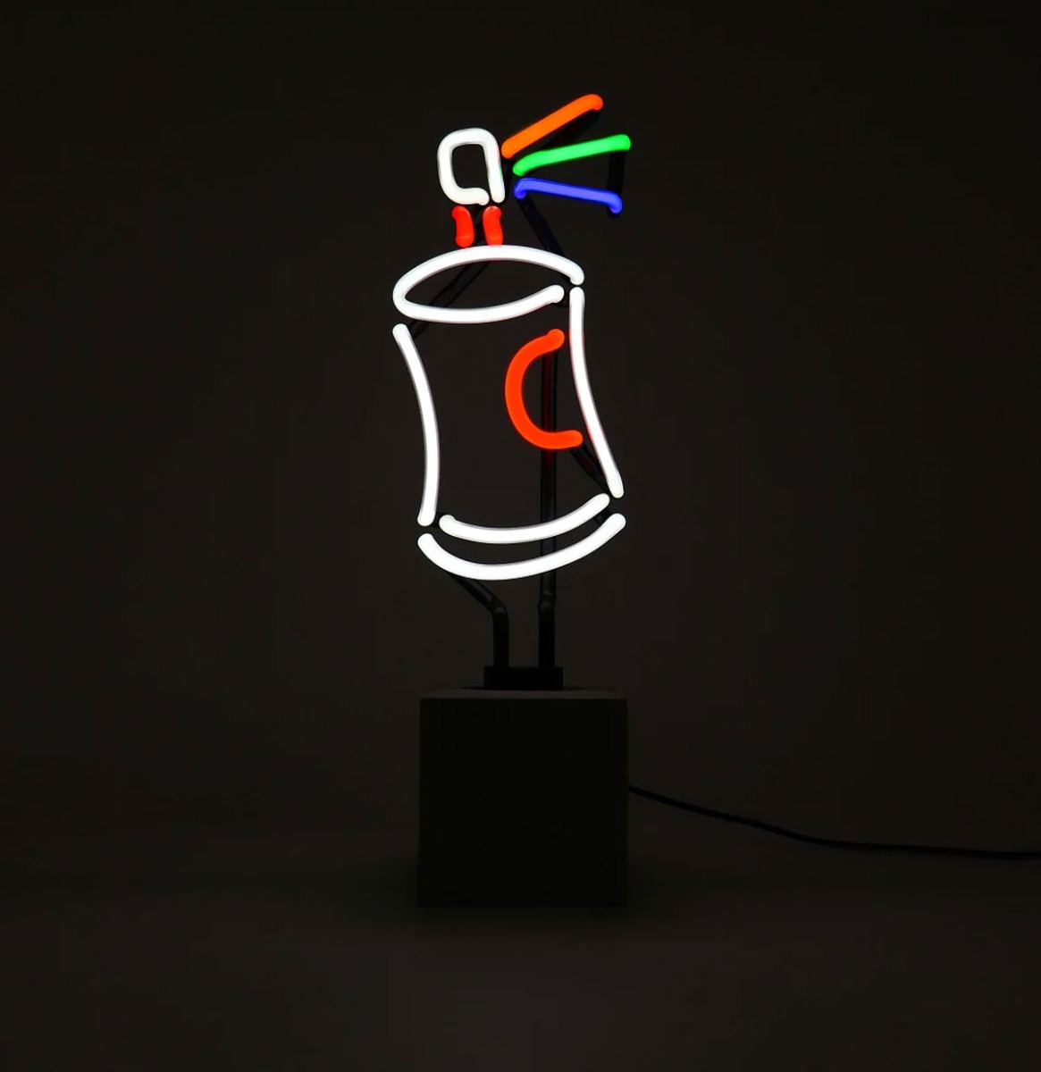Fiftiesstore Neon 'Spray Paint' Sign (Op Betonnen Basis)