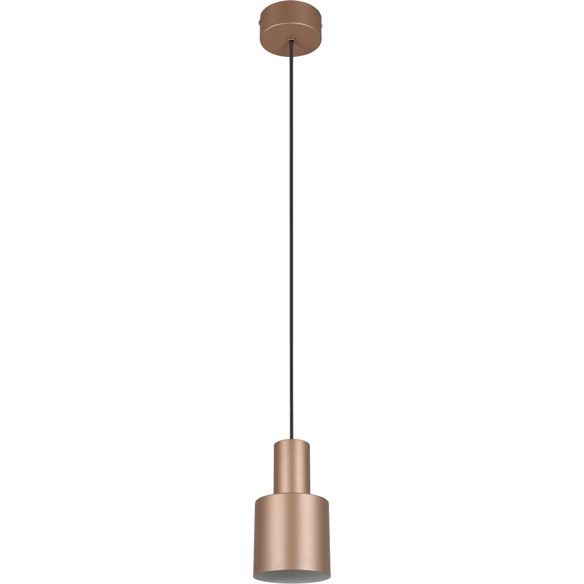 BES LED LED Hanglamp - Hangverlichting - Trion Dago - E27 Fitting - Rond - Koffie - Metaal