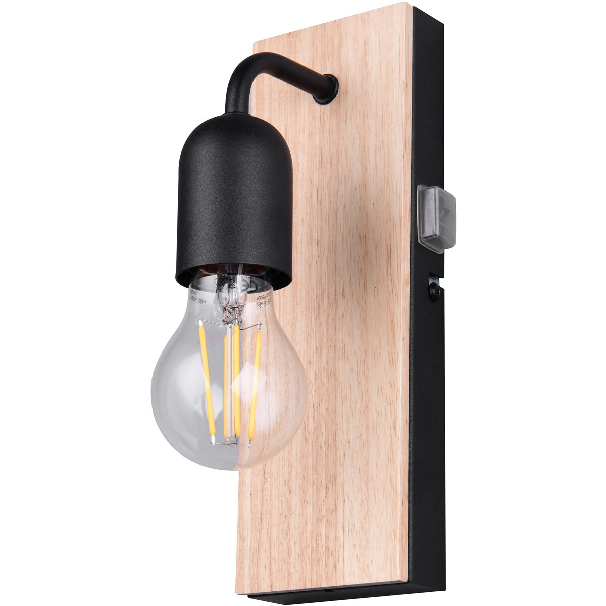 BES LED LED Wandlamp - Wandverlichting - Trion Turo - E27 Fitting - IP44 - Bruin - Natuurhout
