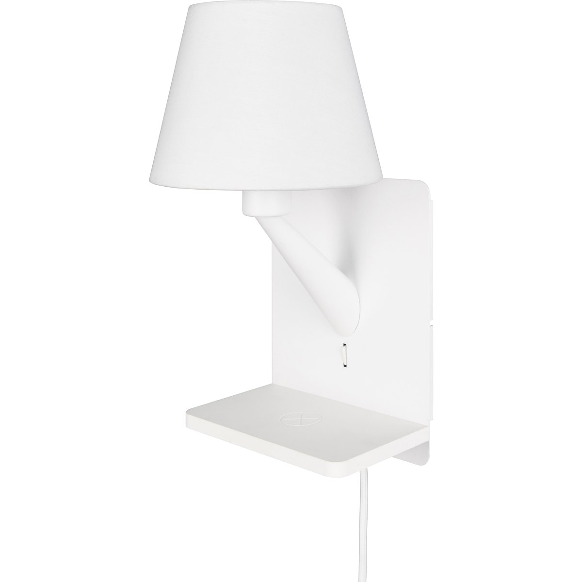 BES LED LED Wandlamp - Wandverlichting - Trion Rahat - E14 Fitting - IP20 - Laadstation - Mat Wit - Metaal