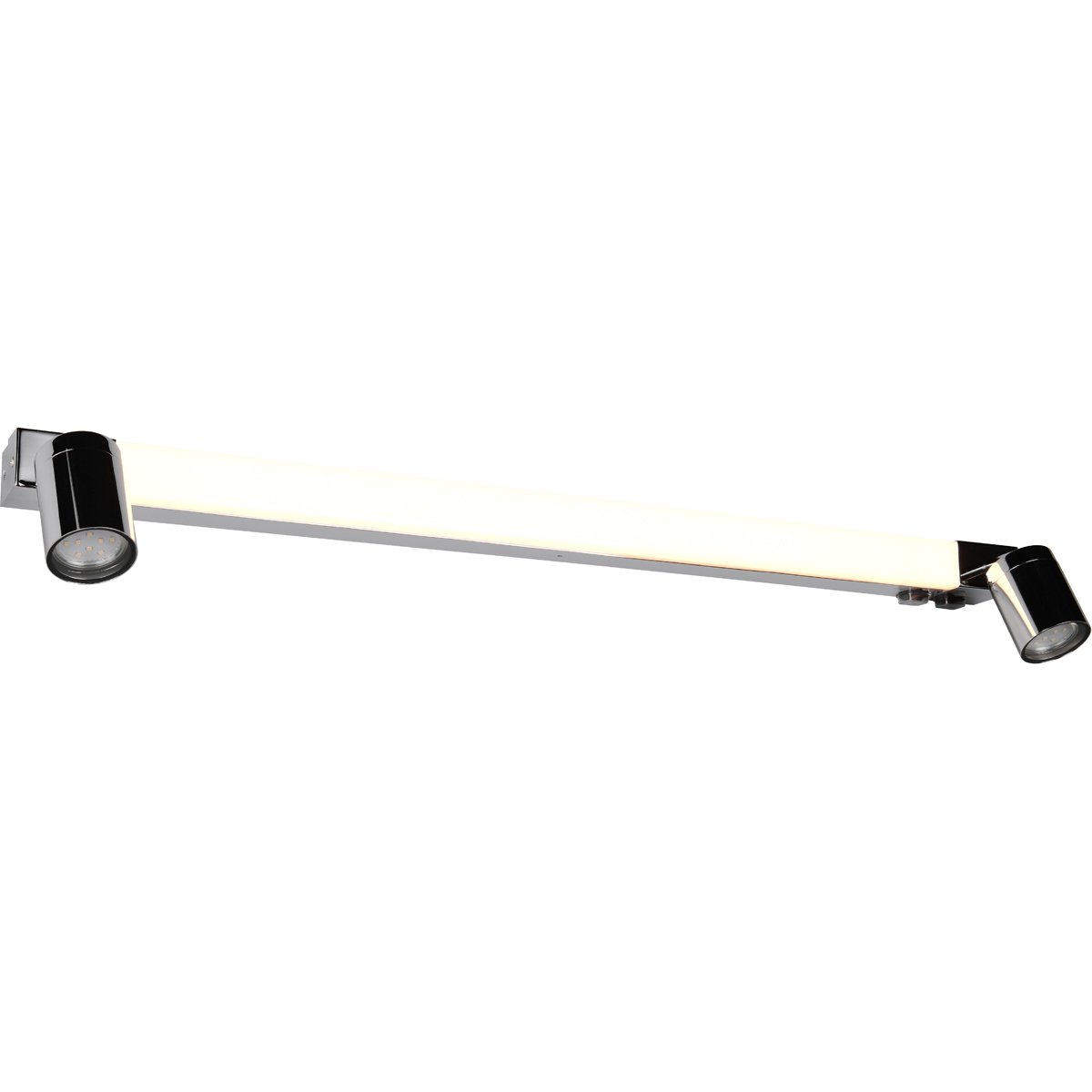 BES LED LED Wandlamp - Wandverlichting - Trion Rucola XL - 9W - Aanpasbare Kleur - GU10 Fitting - IP44 - Chroom - Metaal
