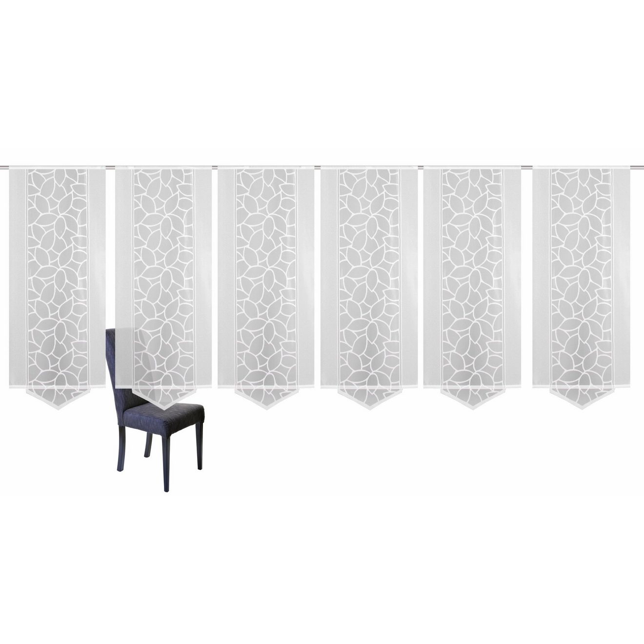 HOME WOHNIDEEN Paneelgordijn JENNA Paneelgordijn jacquard set, inclusief bevestigingsmateriaal (6 stuks)