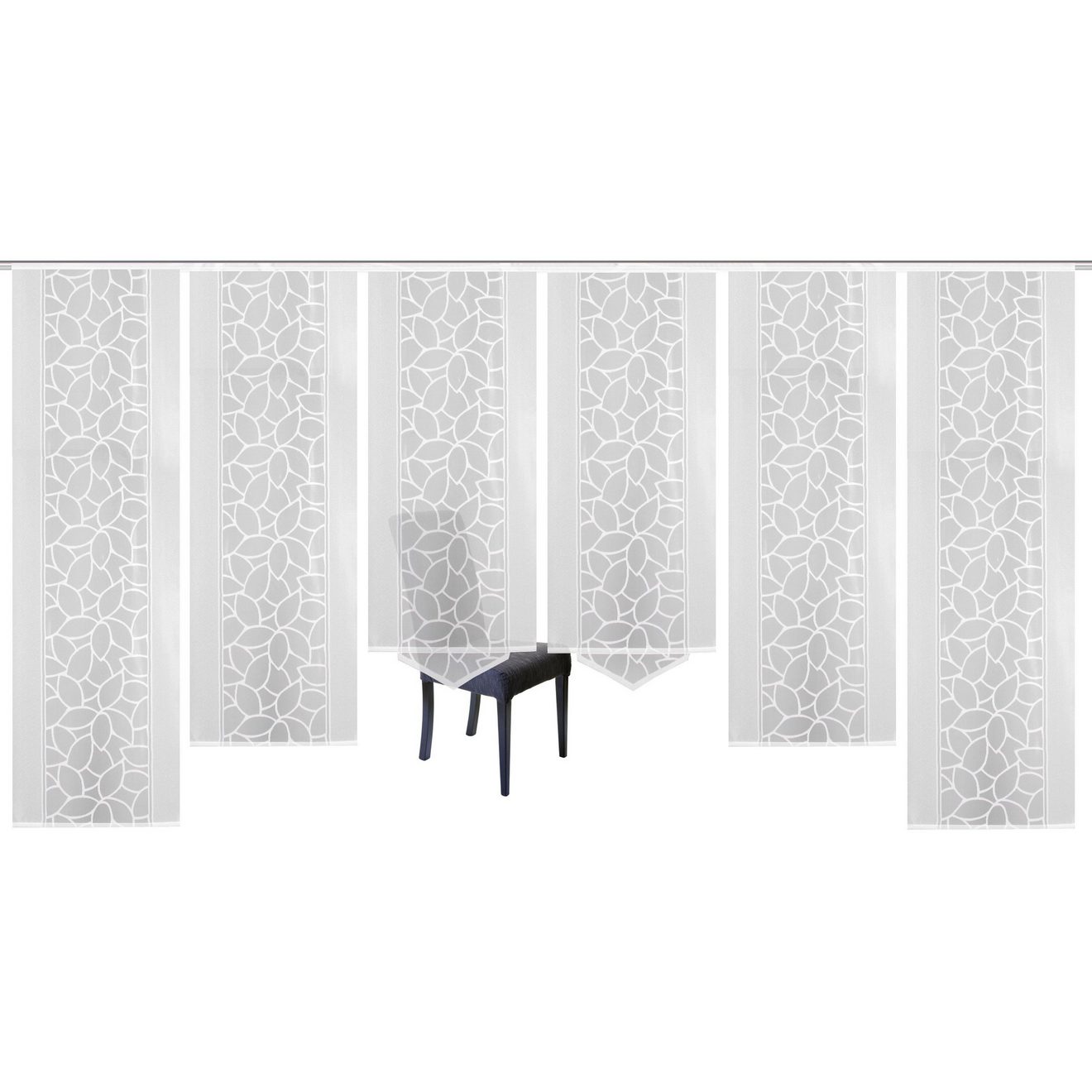 HOME WOHNIDEEN Paneelgordijn JENNA Paneelgordijn jacquard set, hxb: 245x57 (6 stuks)