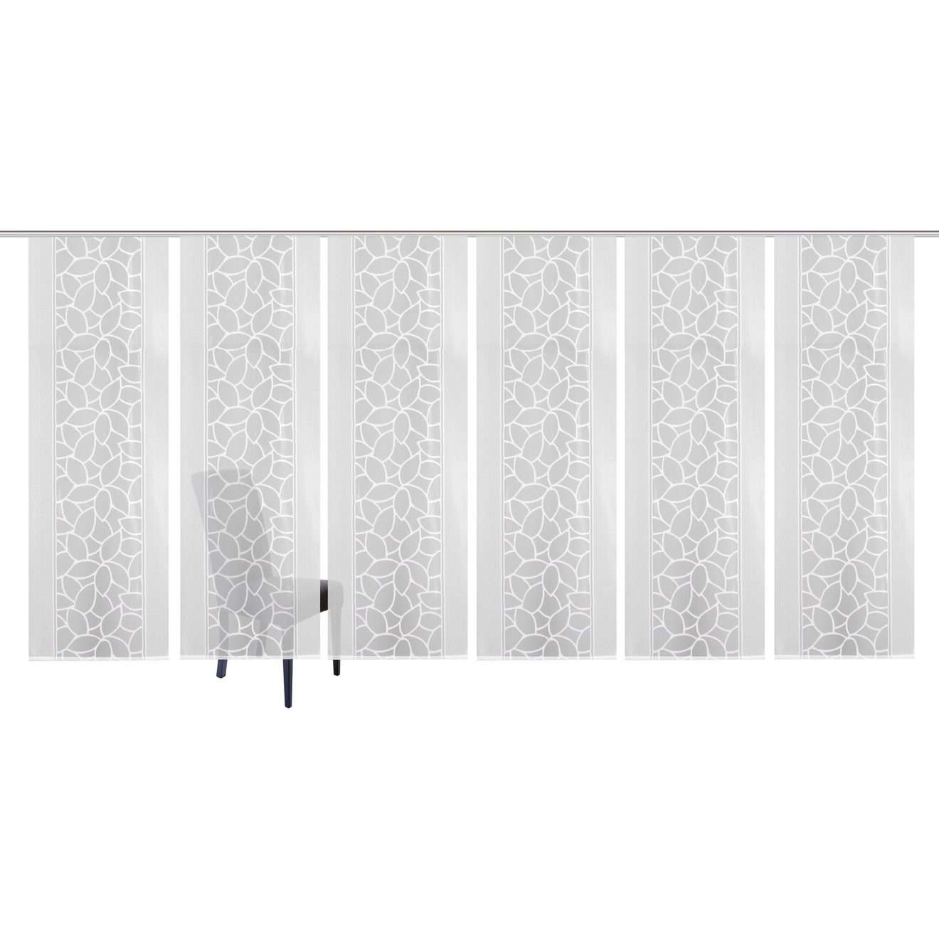 HOME WOHNIDEEN Paneelgordijn JENNA Paneelgordijn jacquard set (6 stuks)