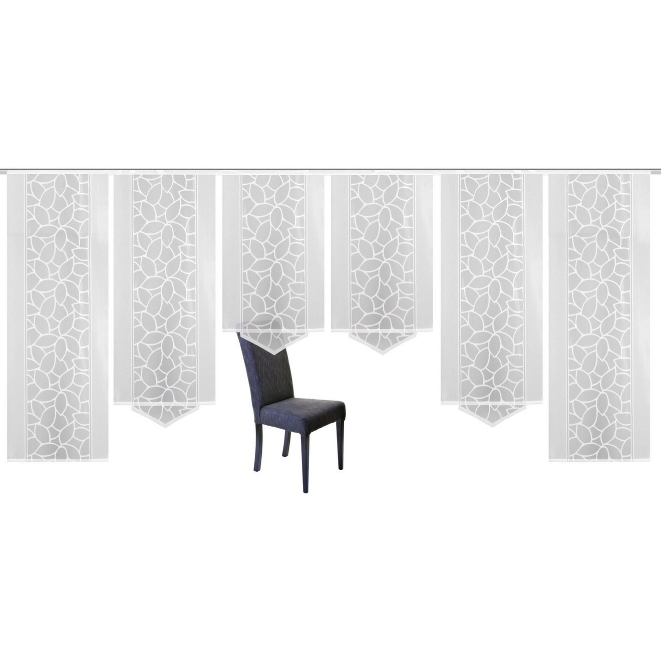 HOME WOHNIDEEN Paneelgordijn JENNA Paneelgordijn jacquard set (6 stuks)