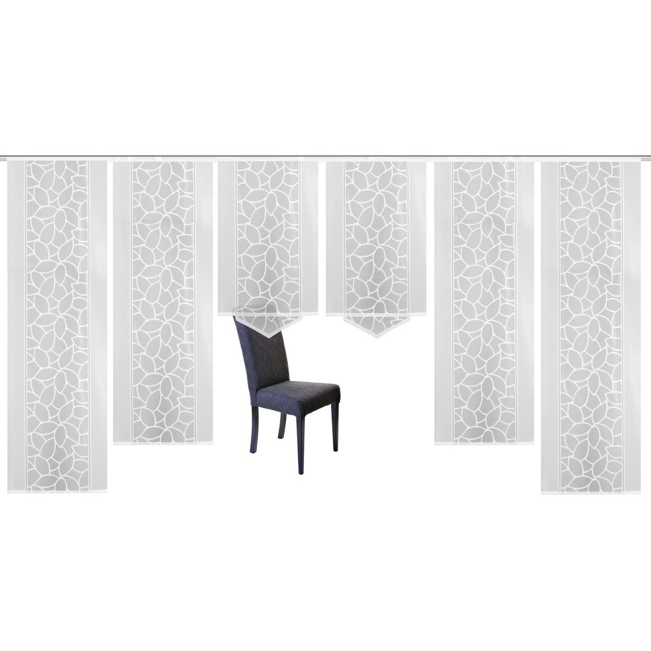 HOME WOHNIDEEN Paneelgordijn JENNA Paneelgordijn jacquard set, hxb: 245x57 (6 stuks)