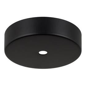 Bailey plafondkap metaal zwart + zwarte kabel grip