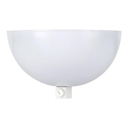 Bailey plafondkap komvorm wit + witte kabel grip